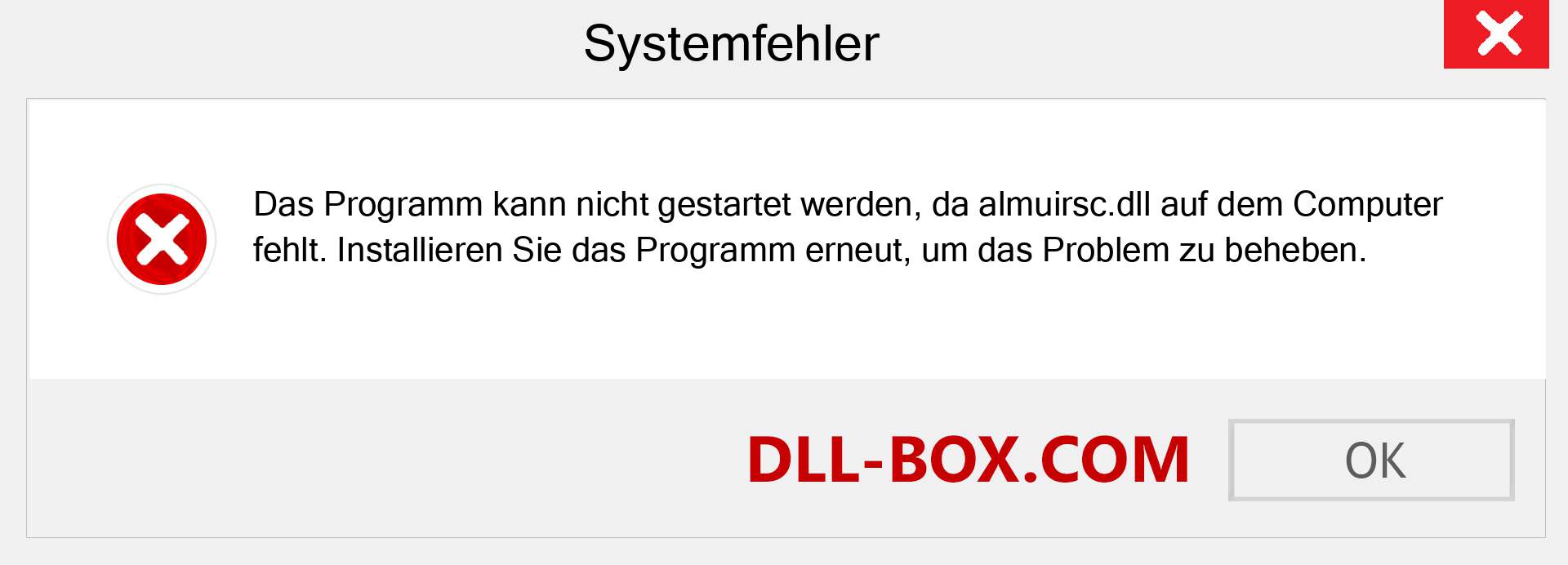 almuirsc.dll-Datei fehlt?. Download für Windows 7, 8, 10 - Fix almuirsc dll Missing Error unter Windows, Fotos, Bildern